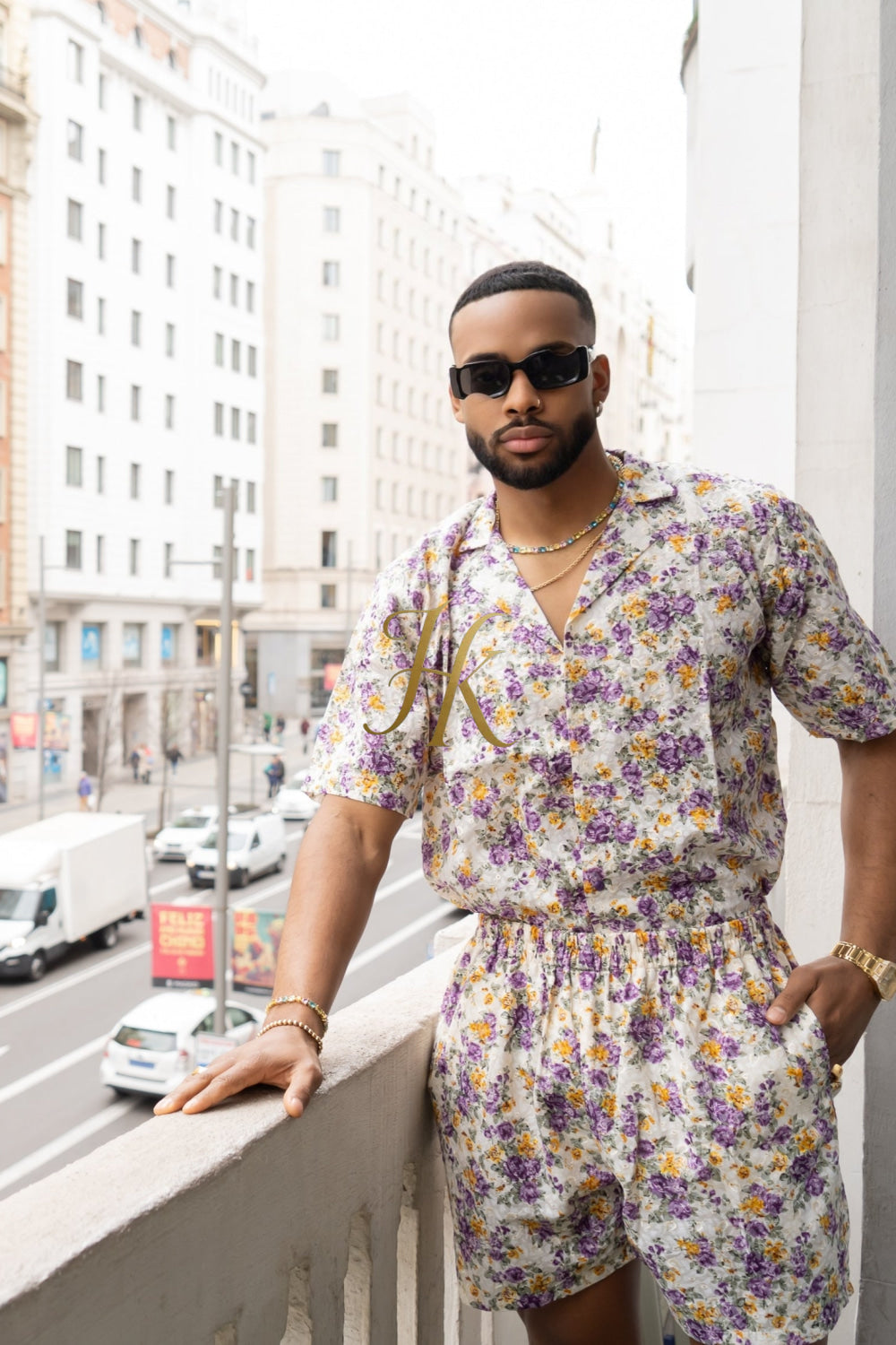 Flowers Spring/Summer Men's Lace Two-Piece Clothing - kayibstrore