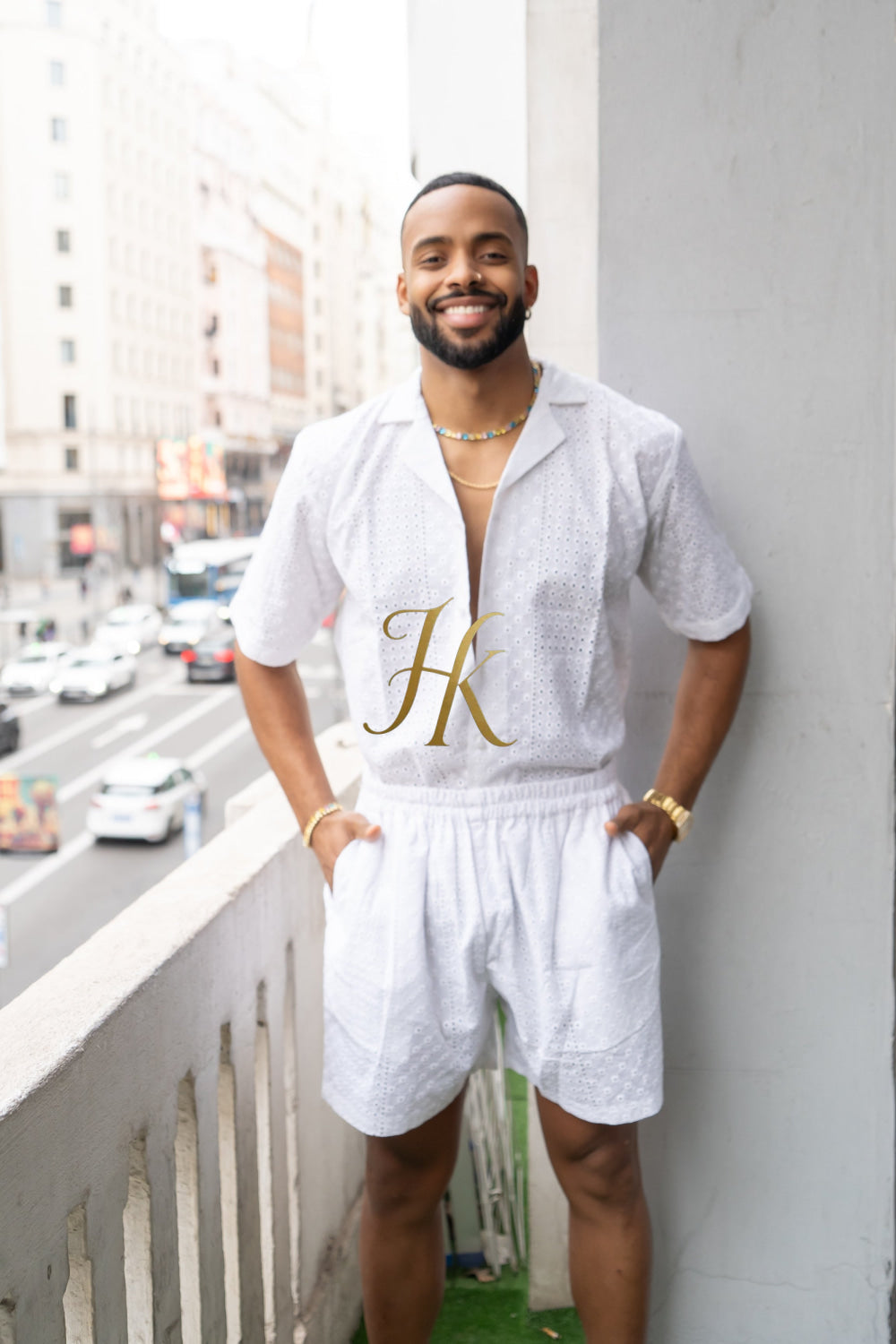 Fashion Spring/Summer Men's Lace Two-Piece Clothing - kayibstrore