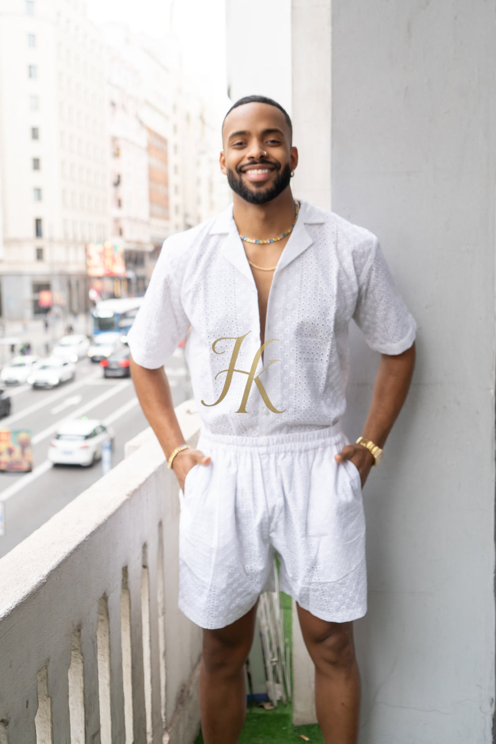 Fashion Spring/Summer Men's Lace Two-Piece Clothing - kayibstrore
