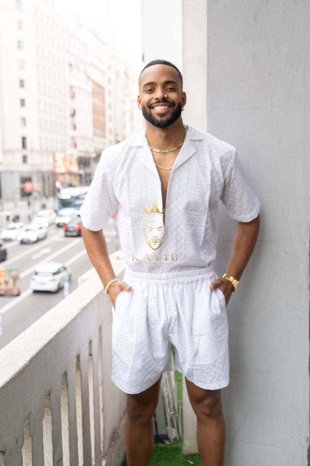 Fashion Spring/Summer Men's Lace Two-Piece Clothing - kayibstrore
