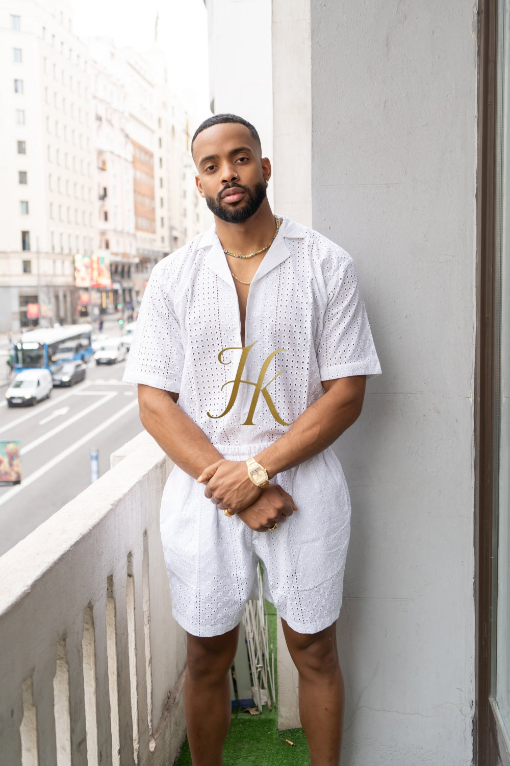 Fashion Spring/Summer Men's Lace Two-Piece Clothing - kayibstrore