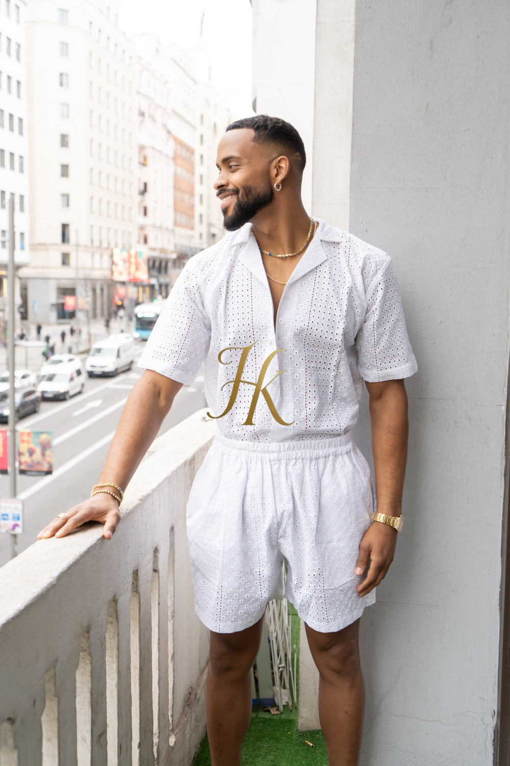 Fashion Spring/Summer Men's Lace Two-Piece Clothing - kayibstrore