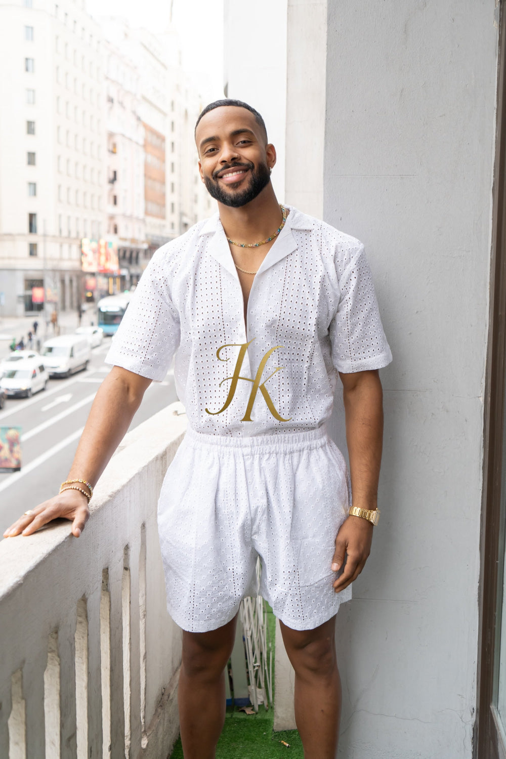 Fashion Spring/Summer Men's Lace Two-Piece Clothing - kayibstrore