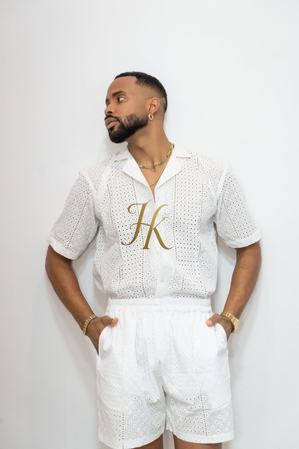 Fashion Spring/Summer Men's Lace Two-Piece Clothing - kayibstrore