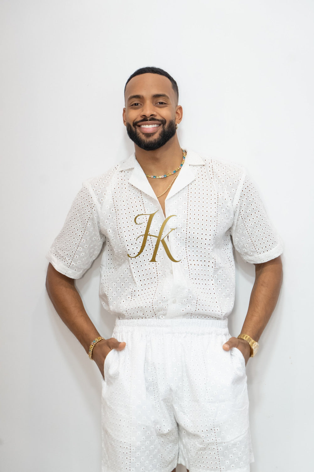 Fashion Spring/Summer Men's Lace Two-Piece Clothing - kayibstrore