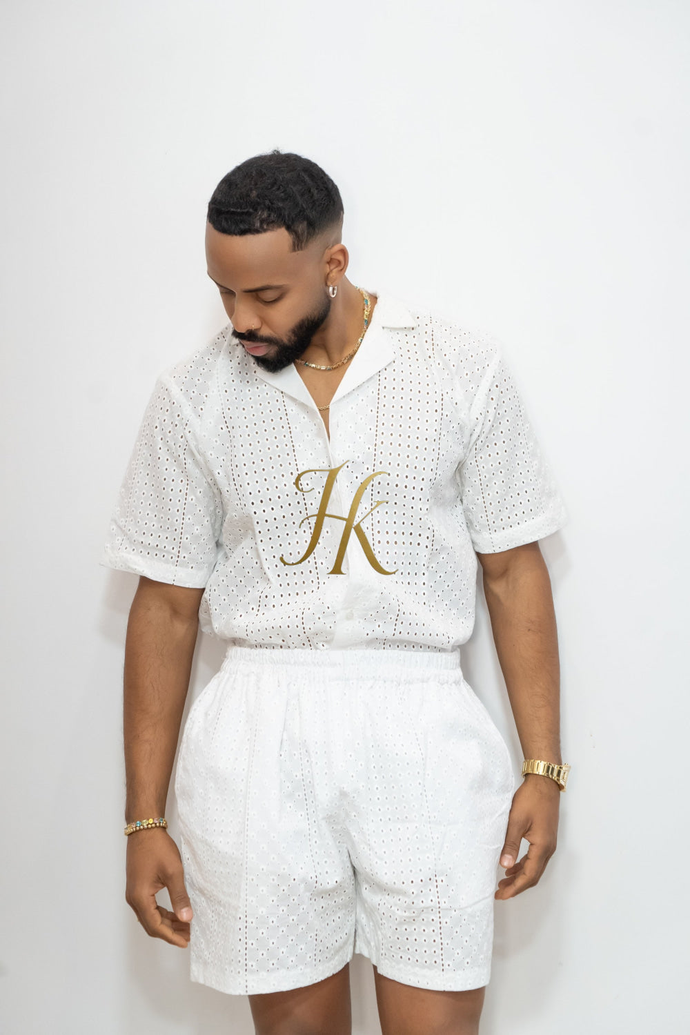Fashion Spring/Summer Men's Lace Two-Piece Clothing - kayibstrore
