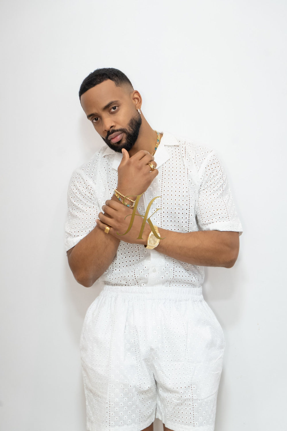 Fashion Spring/Summer Men's Lace Two-Piece Clothing - kayibstrore