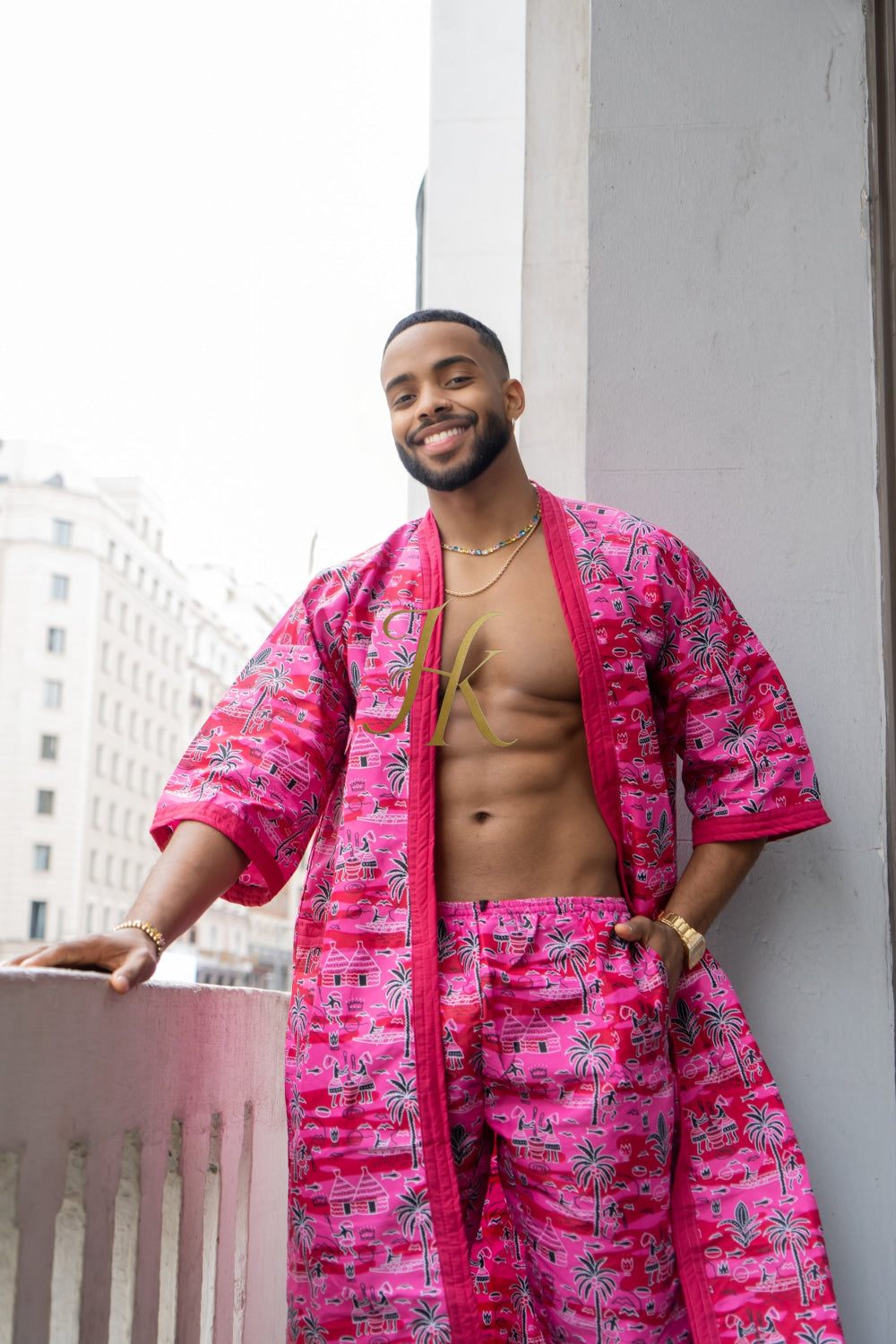 Handmade Wax Kimono Boho hippie Set for Couples | African Ankara Pajama & Robe | Couple gifts - kayibstrore