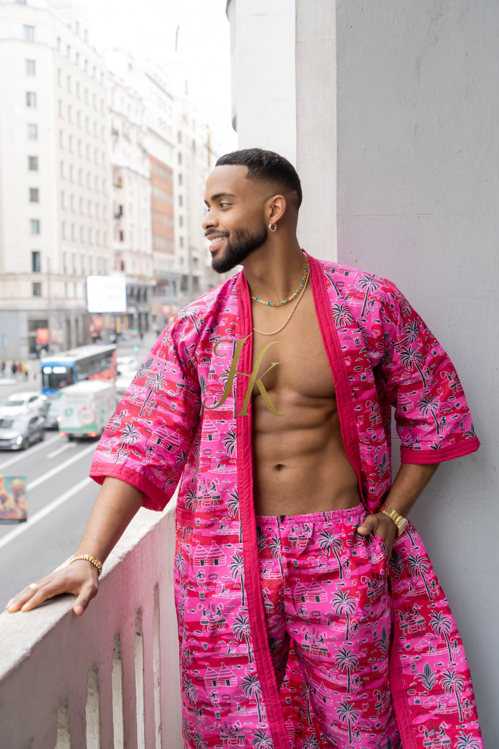 Handmade Wax Kimono Boho hippie Set for Couples | African Ankara Pajama & Robe | Couple gifts - kayibstrore