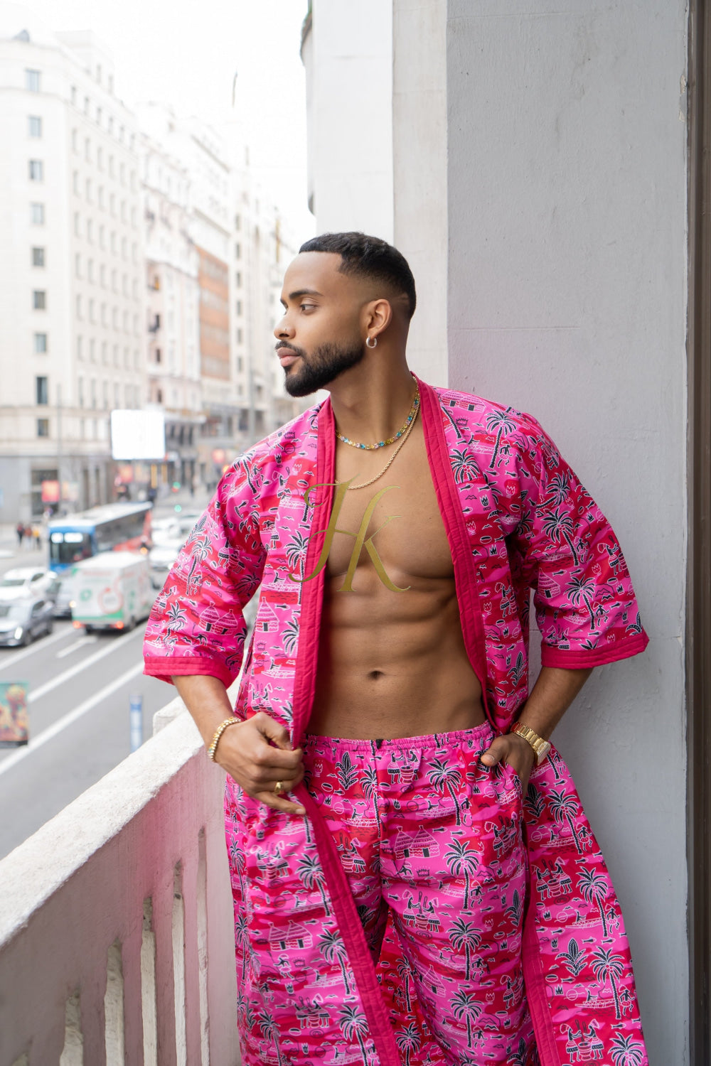 Handmade Wax Kimono Boho hippie Set for Couples | African Ankara Pajama & Robe | Couple gifts - kayibstrore