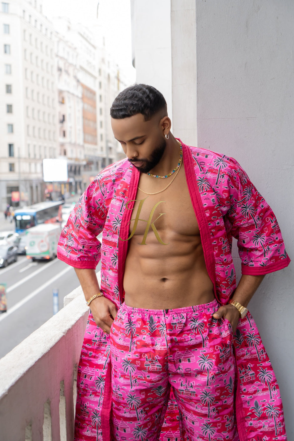 Handmade Wax Kimono Boho hippie Set for Couples | African Ankara Pajama & Robe | Couple gifts - kayibstrore