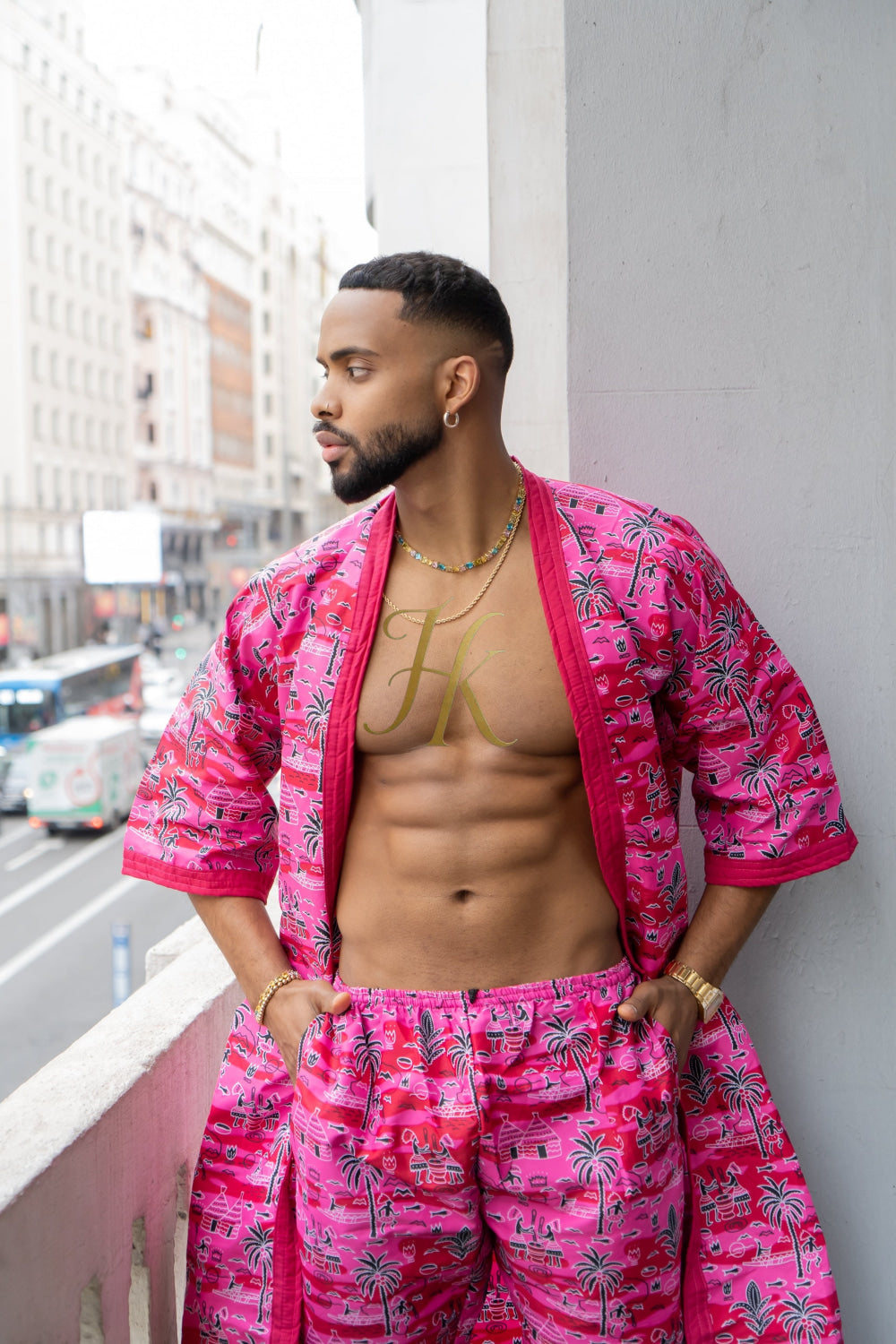 Handmade Wax Kimono Boho hippie Set for Couples | African Ankara Pajama & Robe | Couple gifts - kayibstrore