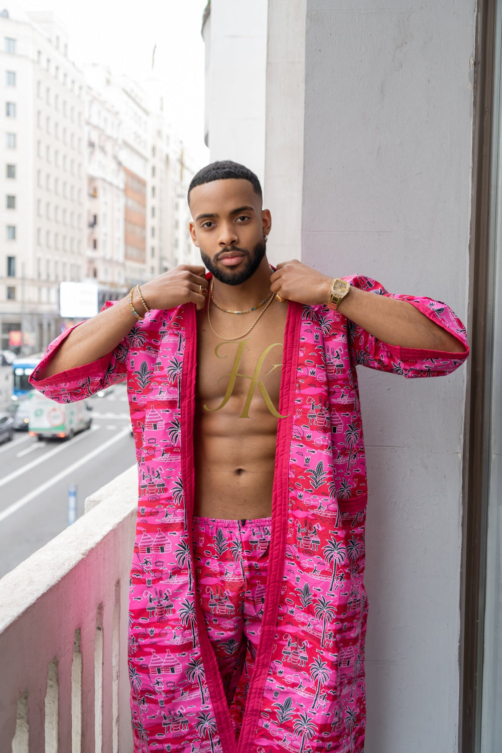 Handmade Wax Kimono Boho hippie Set for Couples | African Ankara Pajama & Robe | Couple gifts - kayibstrore