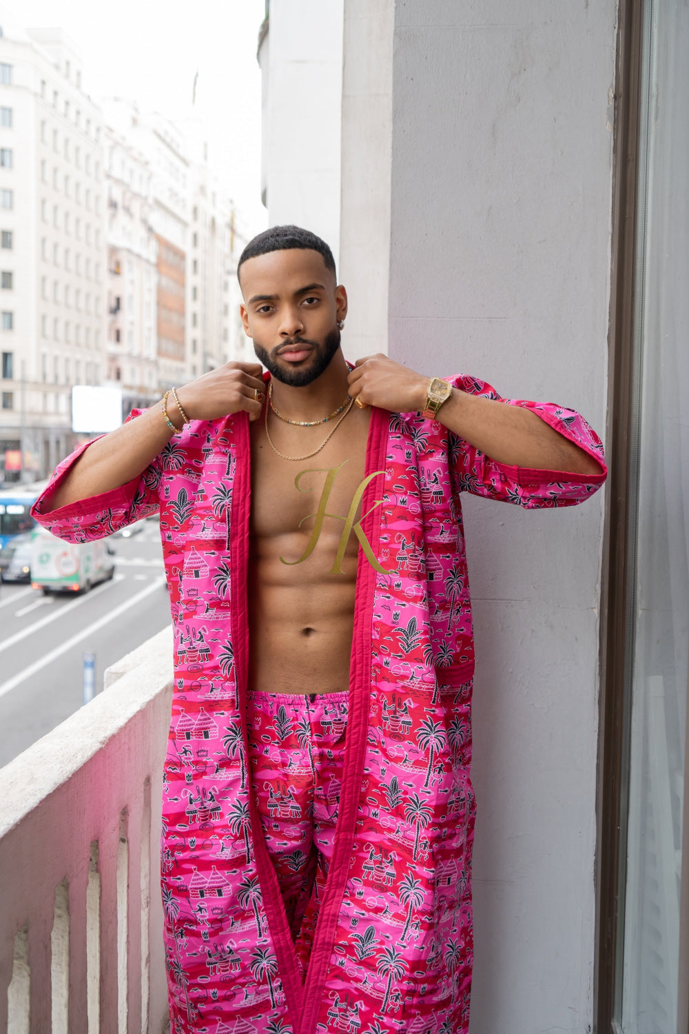 Handmade Wax Kimono Boho hippie Set for Couples | African Ankara Pajama & Robe | Couple gifts - kayibstrore
