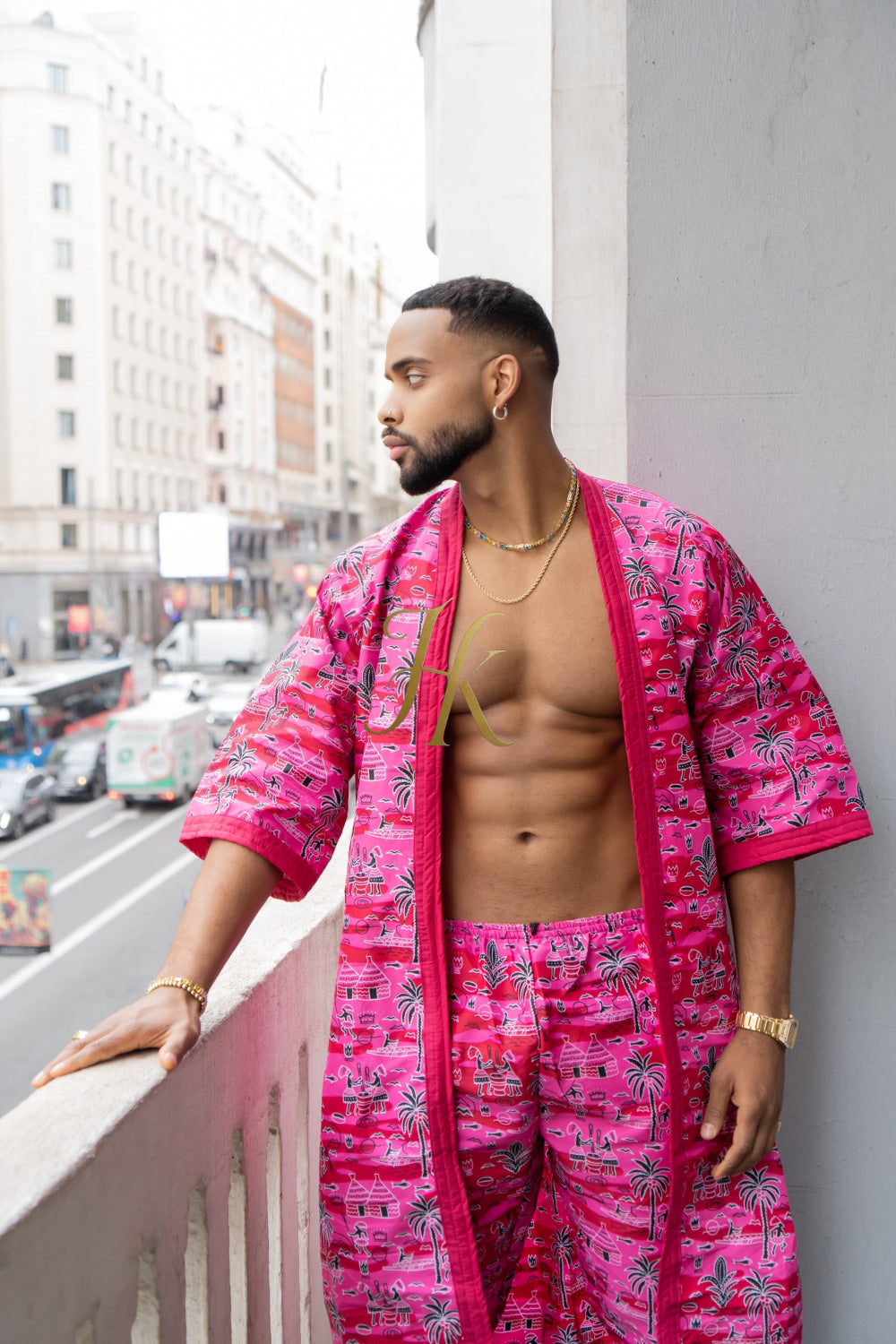 Handmade Wax Kimono Boho hippie Set for Couples | African Ankara Pajama & Robe | Couple gifts - kayibstrore