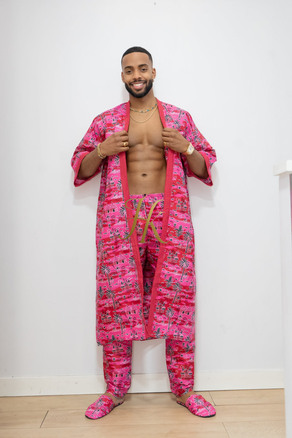 Luxury Handmade Kimono Boho hippie Set for Couples | African Ankara Pajama & Robe | Couple gifts - kayibstrore