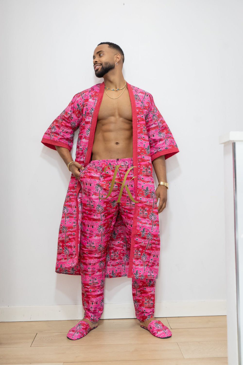 Luxury Handmade Kimono Boho hippie Set for Couples | African Ankara Pajama & Robe | Couple gifts - kayibstrore