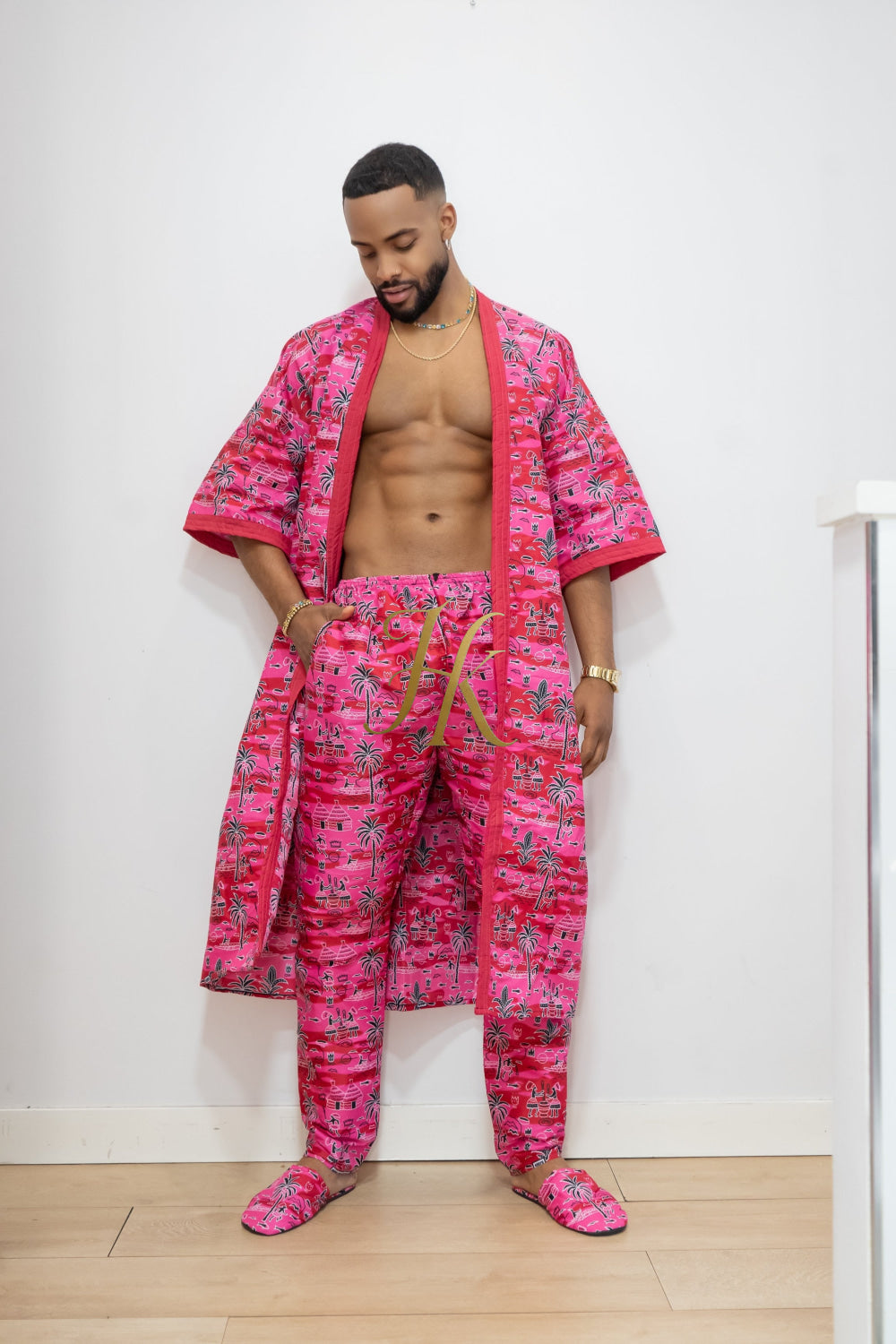 Luxury Handmade Kimono Boho hippie Set for Couples | African Ankara Pajama & Robe | Couple gifts - kayibstrore
