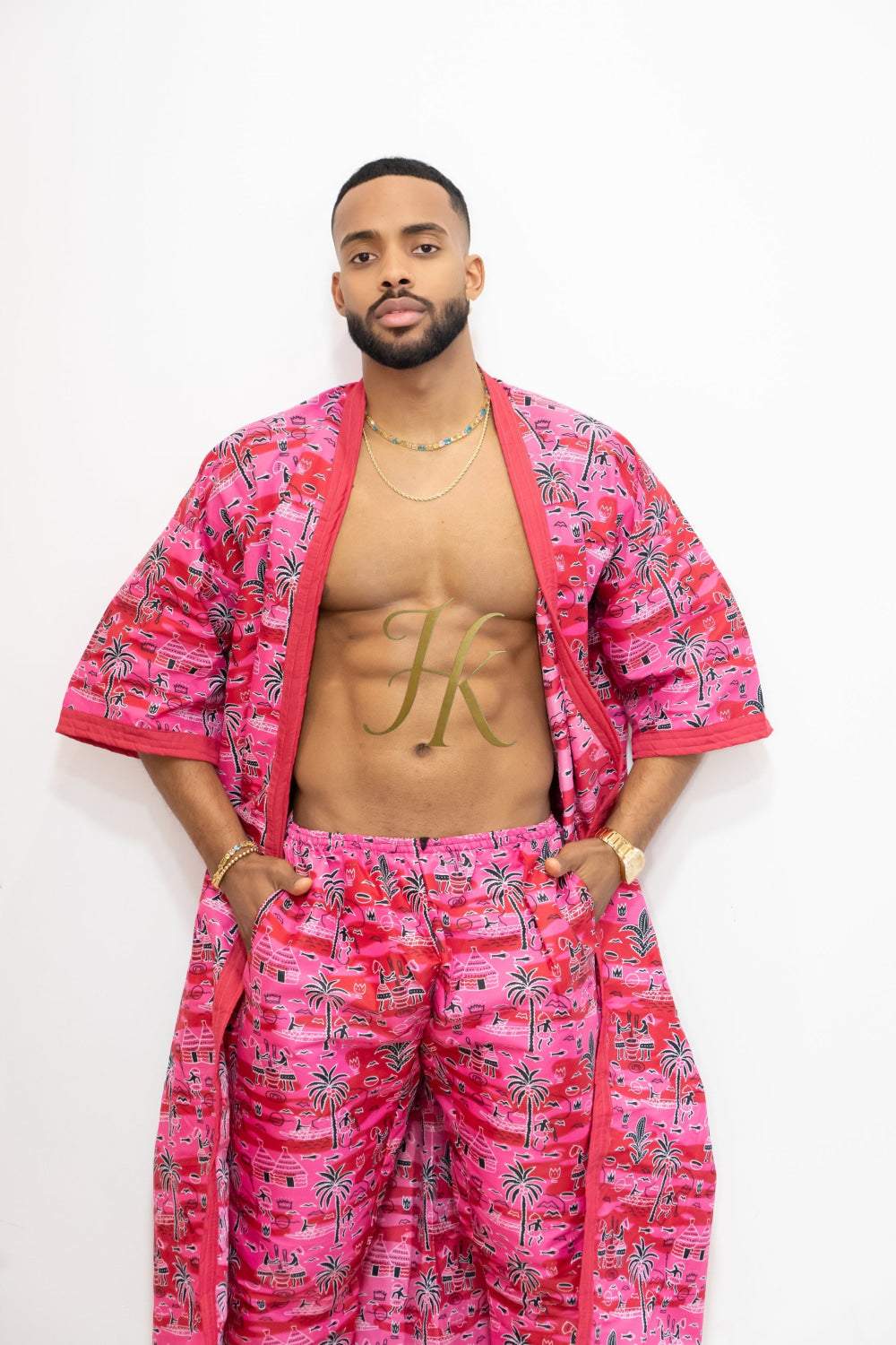 Luxury Handmade Kimono Boho hippie Set for Couples | African Ankara Pajama & Robe | Couple gifts - kayibstrore