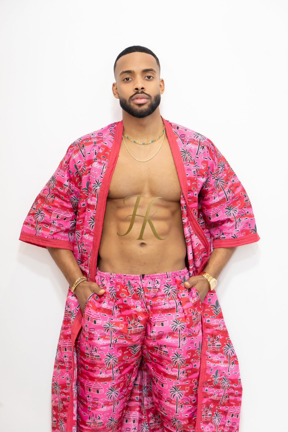 Luxury Handmade Kimono Boho hippie Set for Couples | African Ankara Pajama & Robe | Couple gifts - kayibstrore