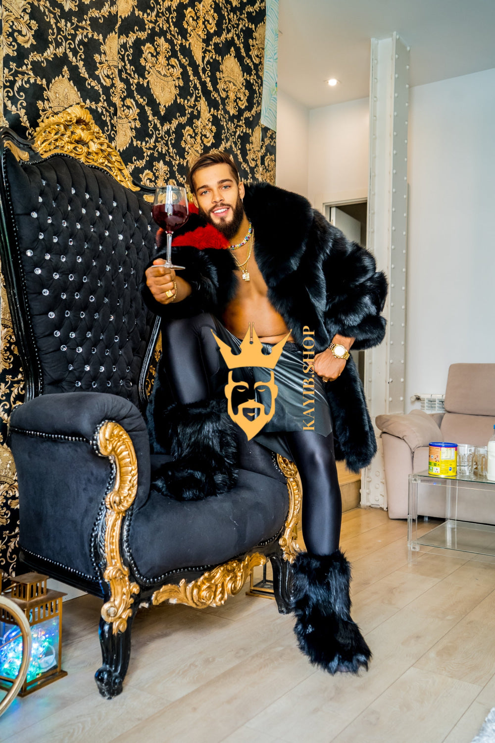 Winter Luxurious Fox Fur Coats for Men - Elevate Your Style and Warmth - kayibstrore