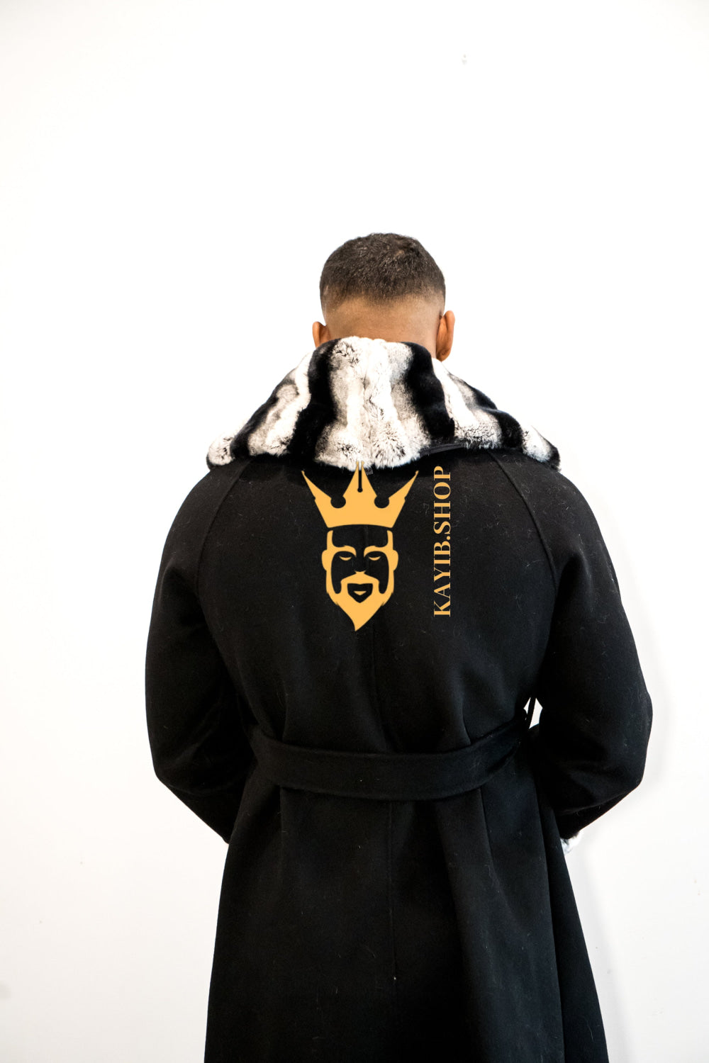 Winter Fashion Luxury Handmade Premium Cashmere & wool Real Fur Coats with Rex Rabbit Fur Colllar - kayibstrore