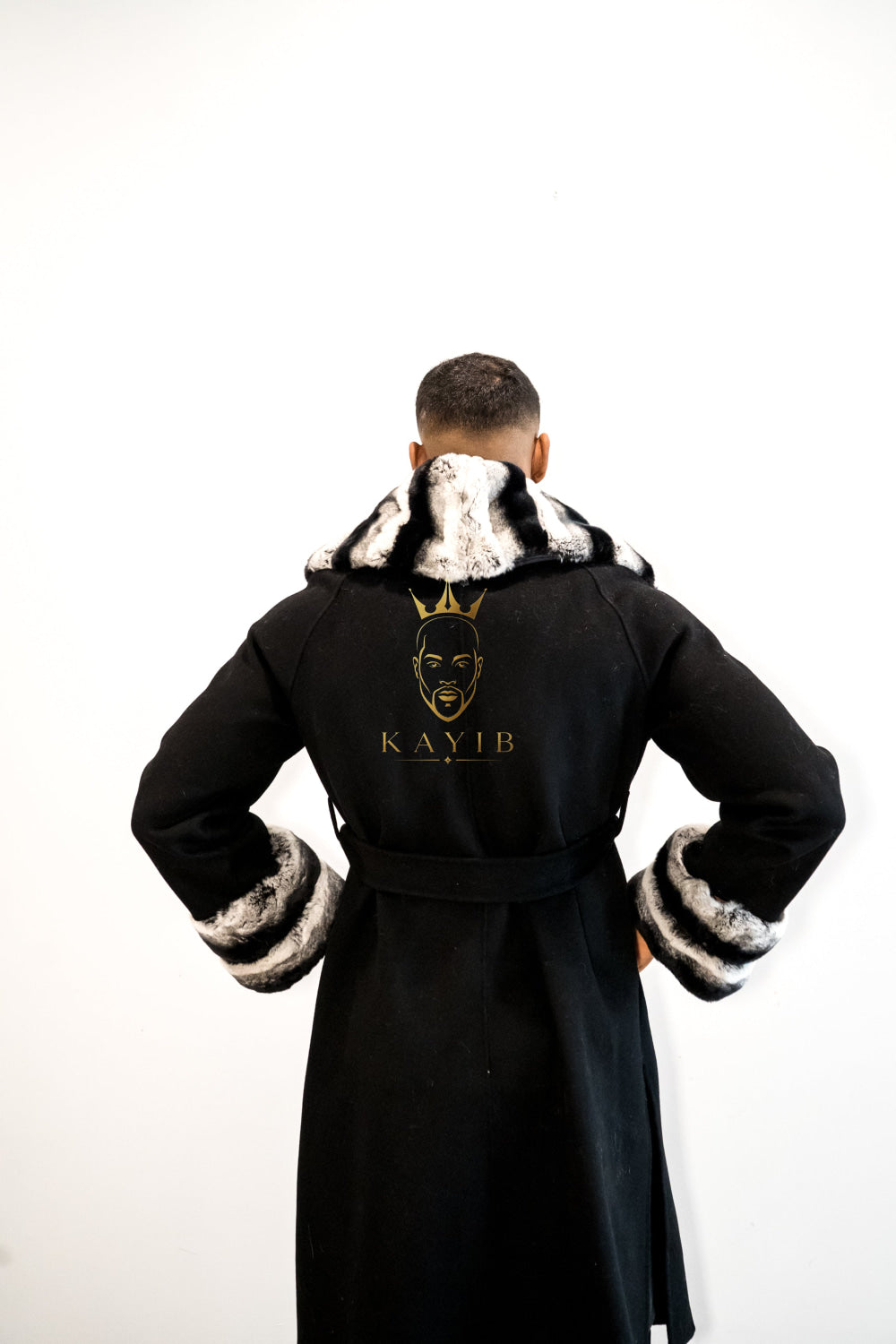 Luxury Handmade Premium Cashmere & wool Real Fur Coats with Rex Rabbit Fur Colllar - kayibstrore