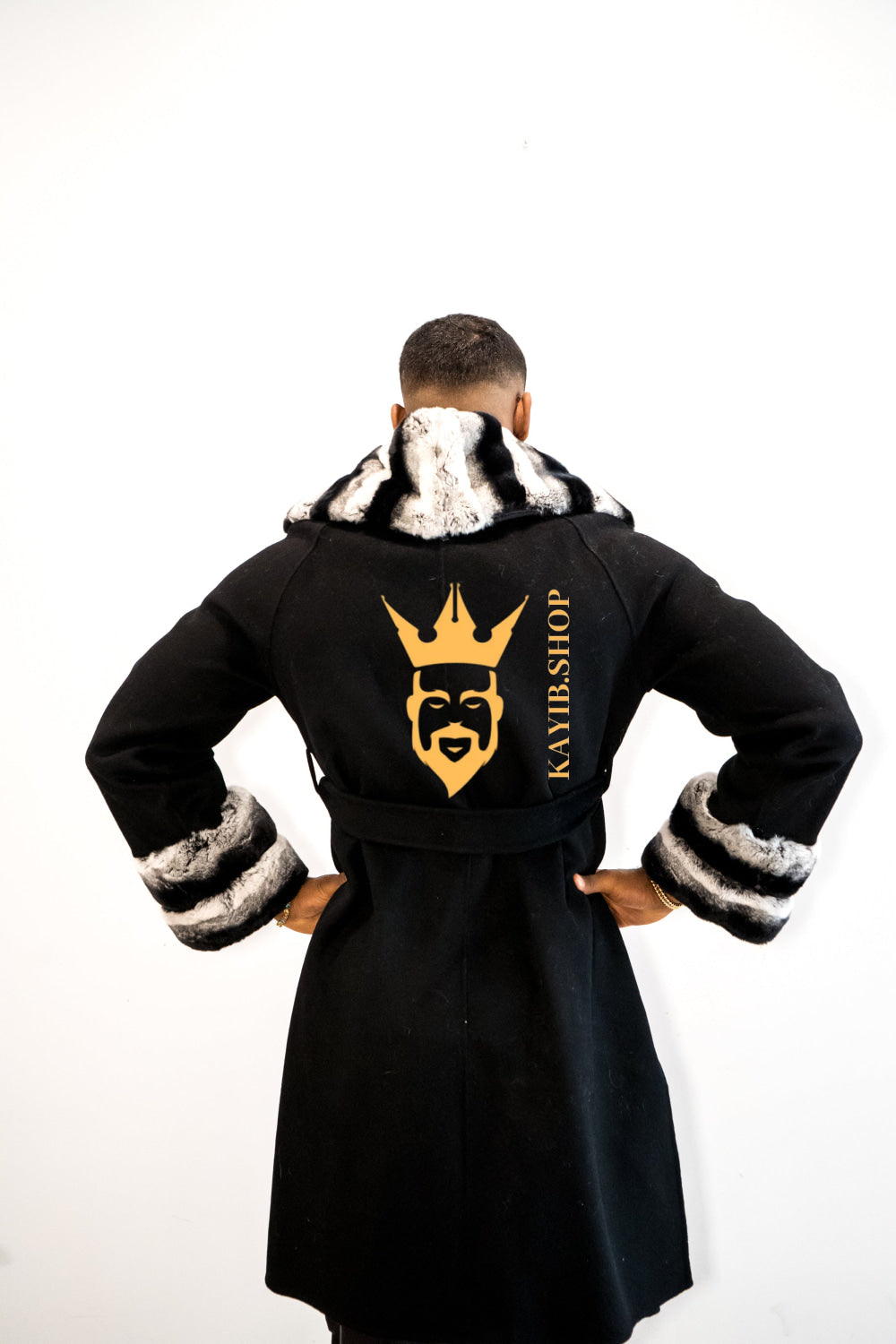 Winter Luxury Handmade Premium Cashmere & wool Real Fur Coats with Rex Rabbit Fur Colllar - kayibstrore