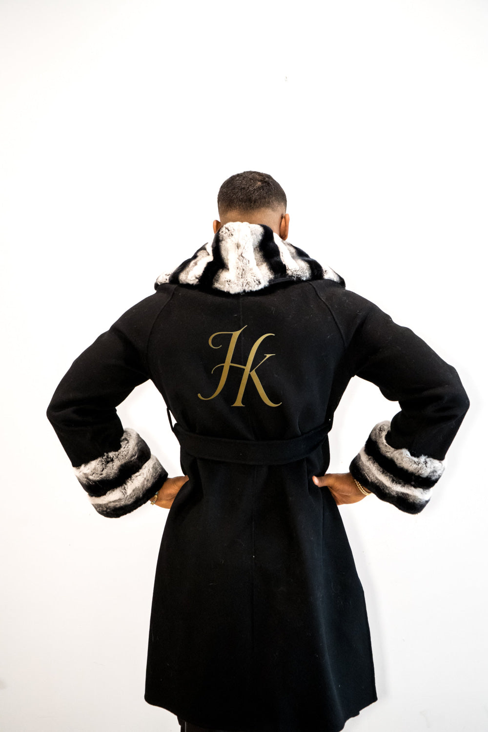 Winter Luxury Handmade Premium Cashmere & wool Real Fur Coats with Rex Rabbit Fur Colllar - kayibstrore