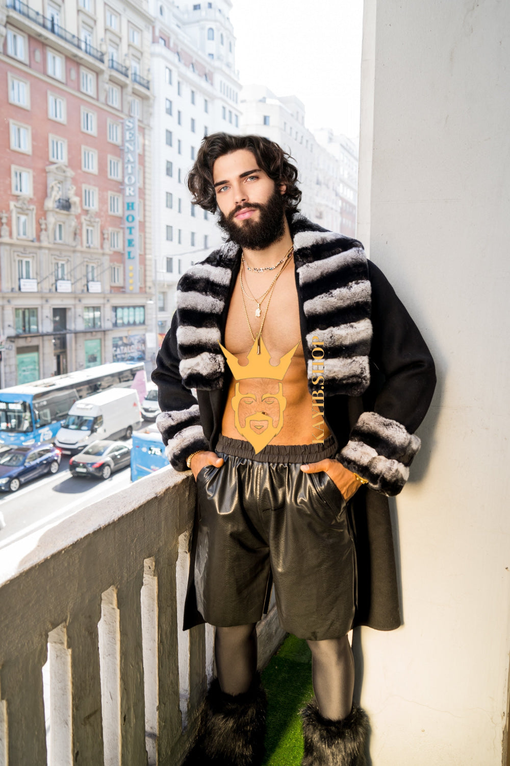 Fashion Luxury Handmade Premium Cashmere & wool Real Fur Coats with Rex Rabbit Fur Colllar - kayibstrore