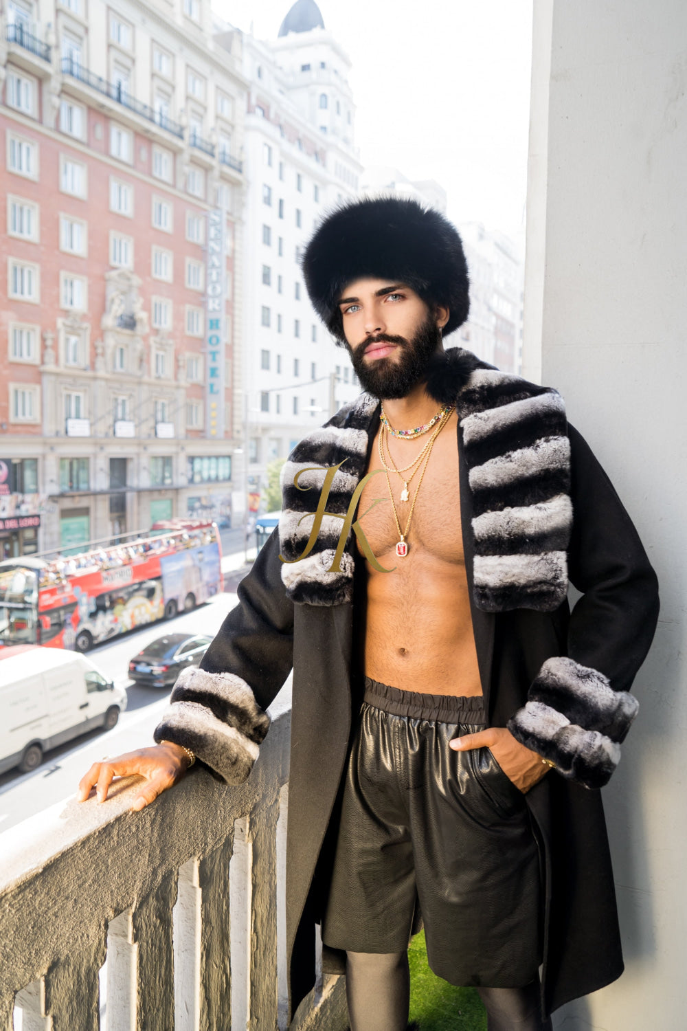 Luxury Handmade Premium Cashmere & wool Real Fur Coats with Rex Rabbit Fur Colllar - kayibstrore