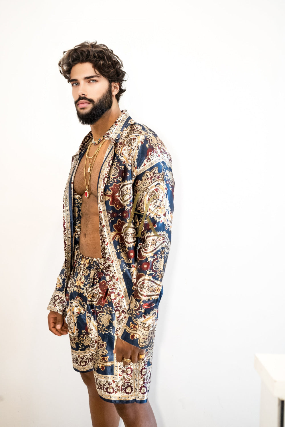 Luxury Silk shirt Set - Elevate Your Style with Vibrant Fashion - Stay Cool and Look Flawless All Summer Long - kayibstrore