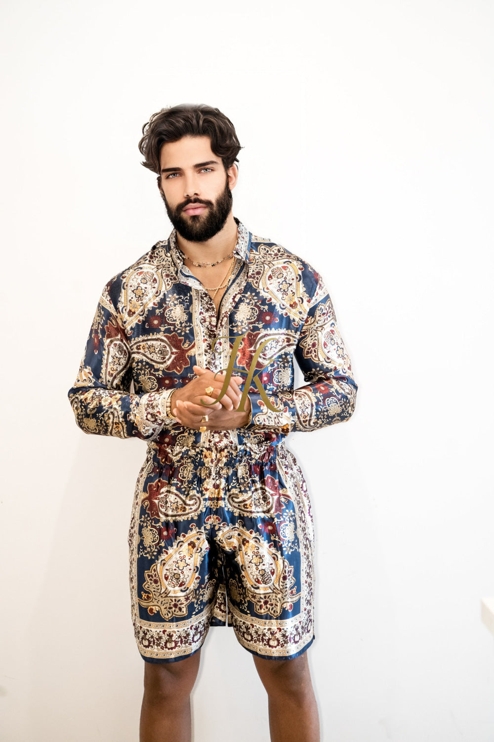 Luxury Silk shirt Set - Elevate Your Style with Vibrant Fashion - Stay Cool and Look Flawless All Summer Long - kayibstrore