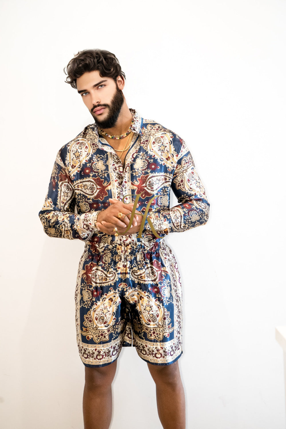 Luxury Silk shirt Set - Elevate Your Style with Vibrant Fashion - Stay Cool and Look Flawless All Summer Long - kayibstrore
