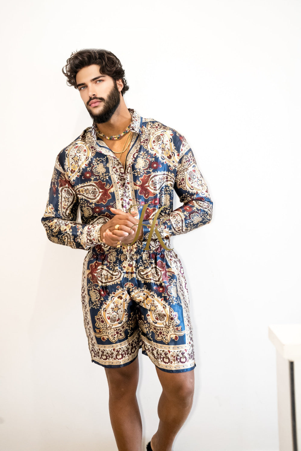 Luxury Silk shirt Set - Elevate Your Style with Vibrant Fashion - Stay Cool and Look Flawless All Summer Long - kayibstrore