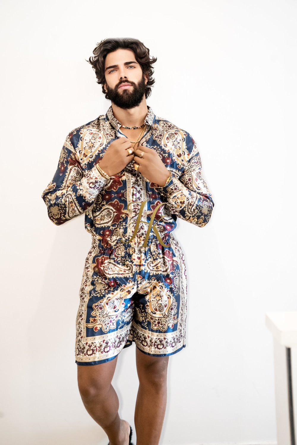 Luxury Silk shirt Set - Elevate Your Style with Vibrant Fashion - Stay Cool and Look Flawless All Summer Long - kayibstrore