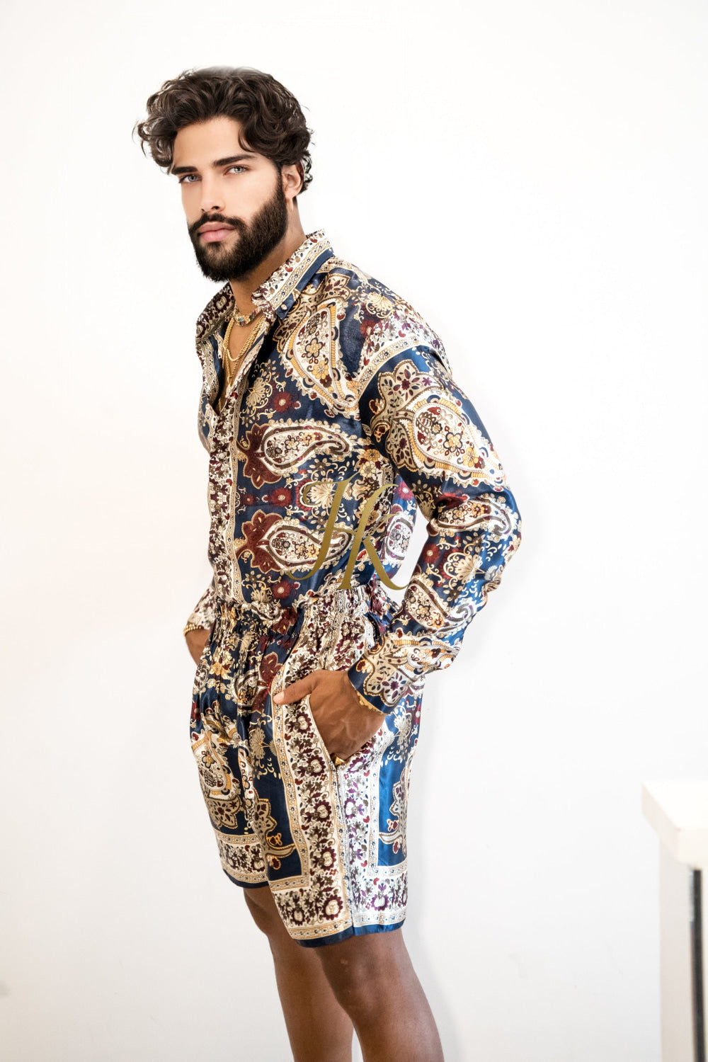 Luxury Silk shirt Set - Elevate Your Style with Vibrant Fashion - Stay Cool and Look Flawless All Summer Long - kayibstrore