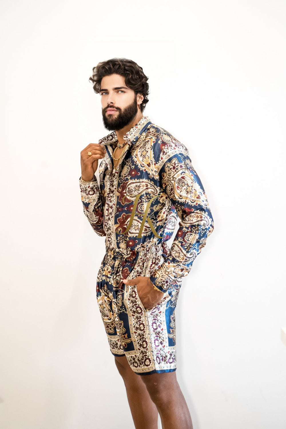 Luxury Silk shirt Set - Elevate Your Style with Vibrant Fashion - Stay Cool and Look Flawless All Summer Long - kayibstrore
