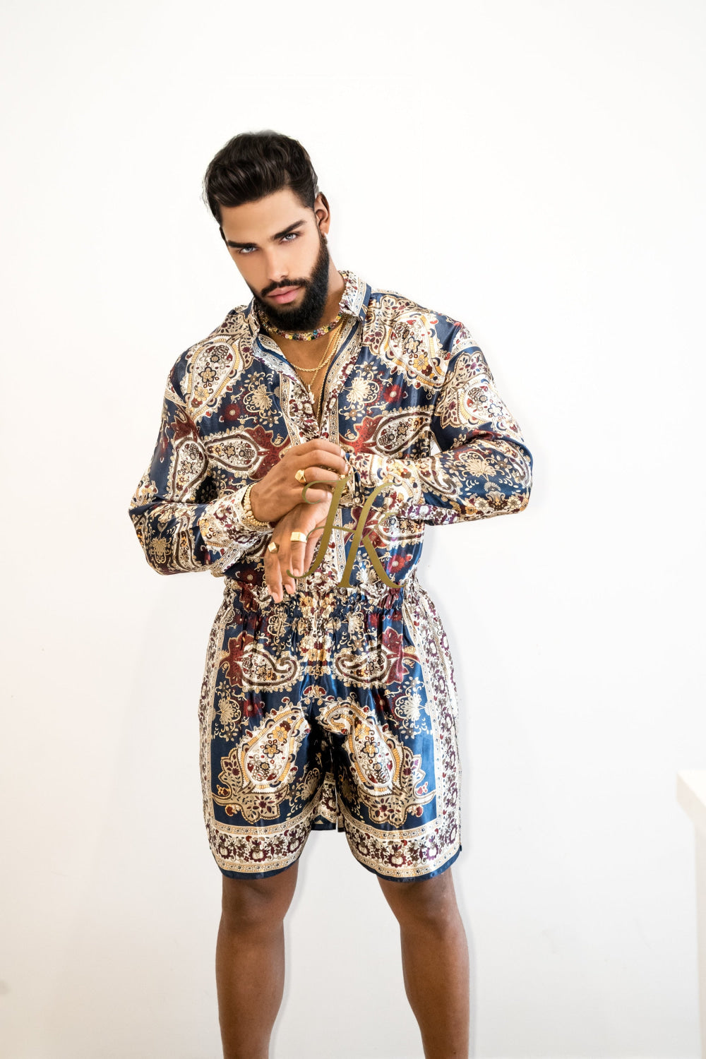 Luxury Silk shirt Set - Elevate Your Style with Vibrant Fashion - Stay Cool and Look Flawless All Summer Long - kayibstrore