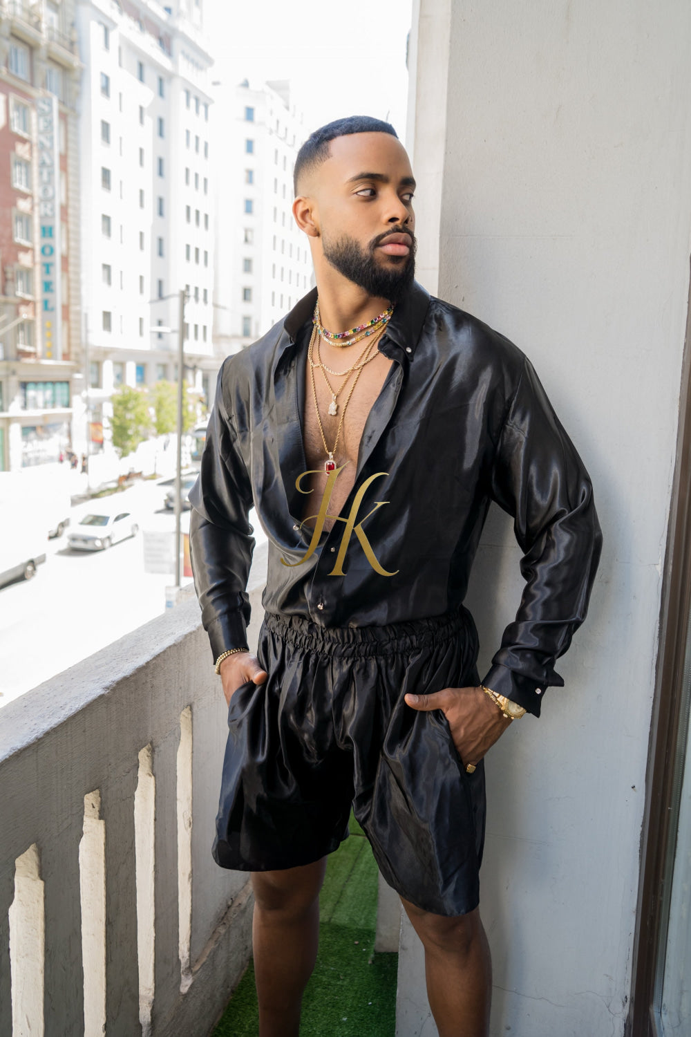 Men's Apparel Silk Shirt Set - Elevate Your Style with Pure Luxury - Hand-Sewn for Impeccable Quality - kayibstrore