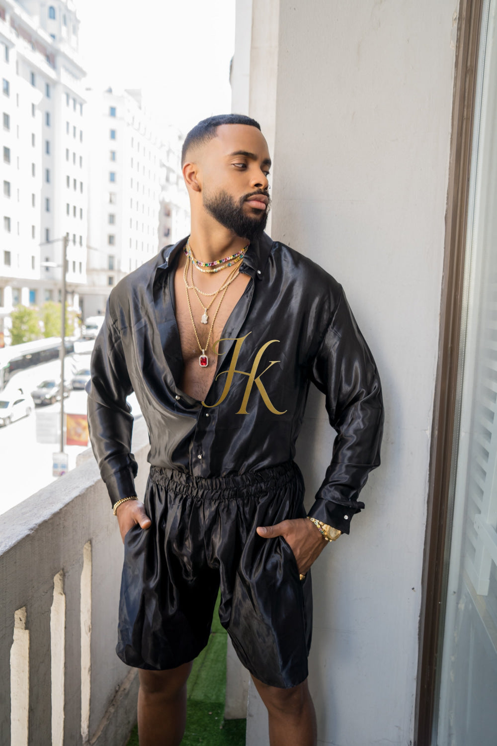 Men's Apparel Silk Shirt Set - Elevate Your Style with Pure Luxury - Hand-Sewn for Impeccable Quality - kayibstrore