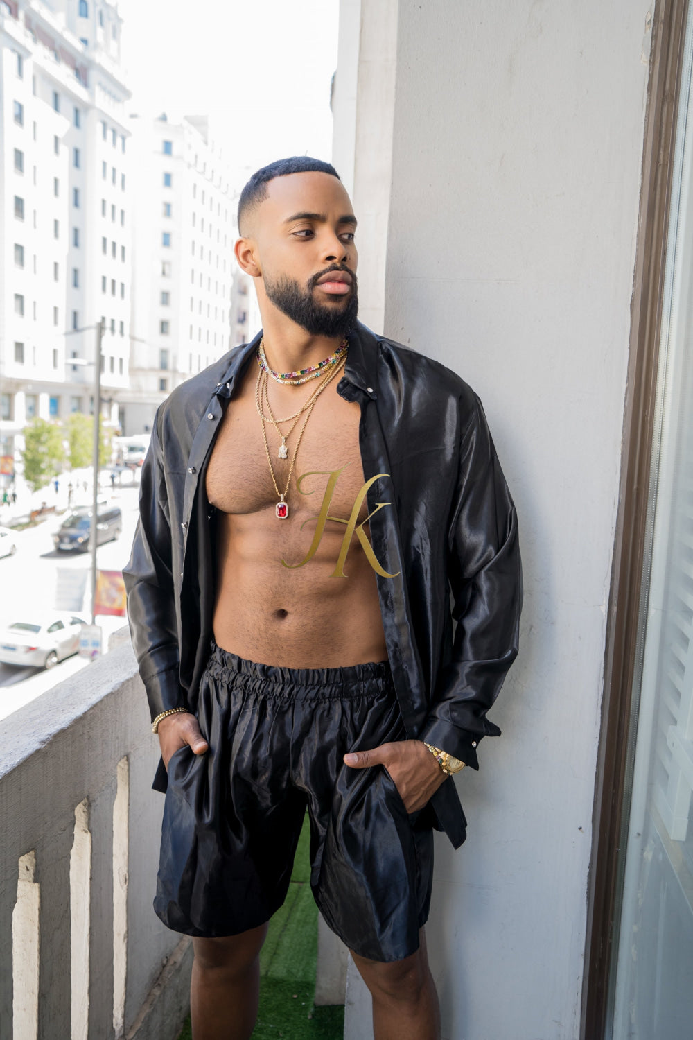 Men's Apparel Silk Shirt Set - Elevate Your Style with Pure Luxury - Hand-Sewn for Impeccable Quality - kayibstrore