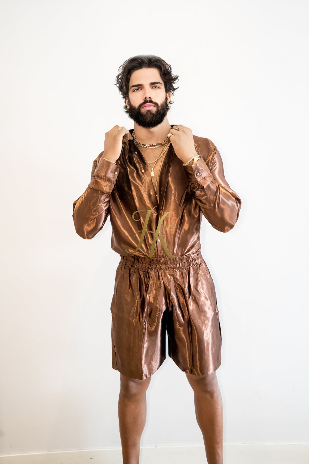 Handmade Luxury Silk shirt Set - Elevate Your Style with Vibrant Fashion - Stay Cool and Look Flawless All Summer Long - kayibstrore