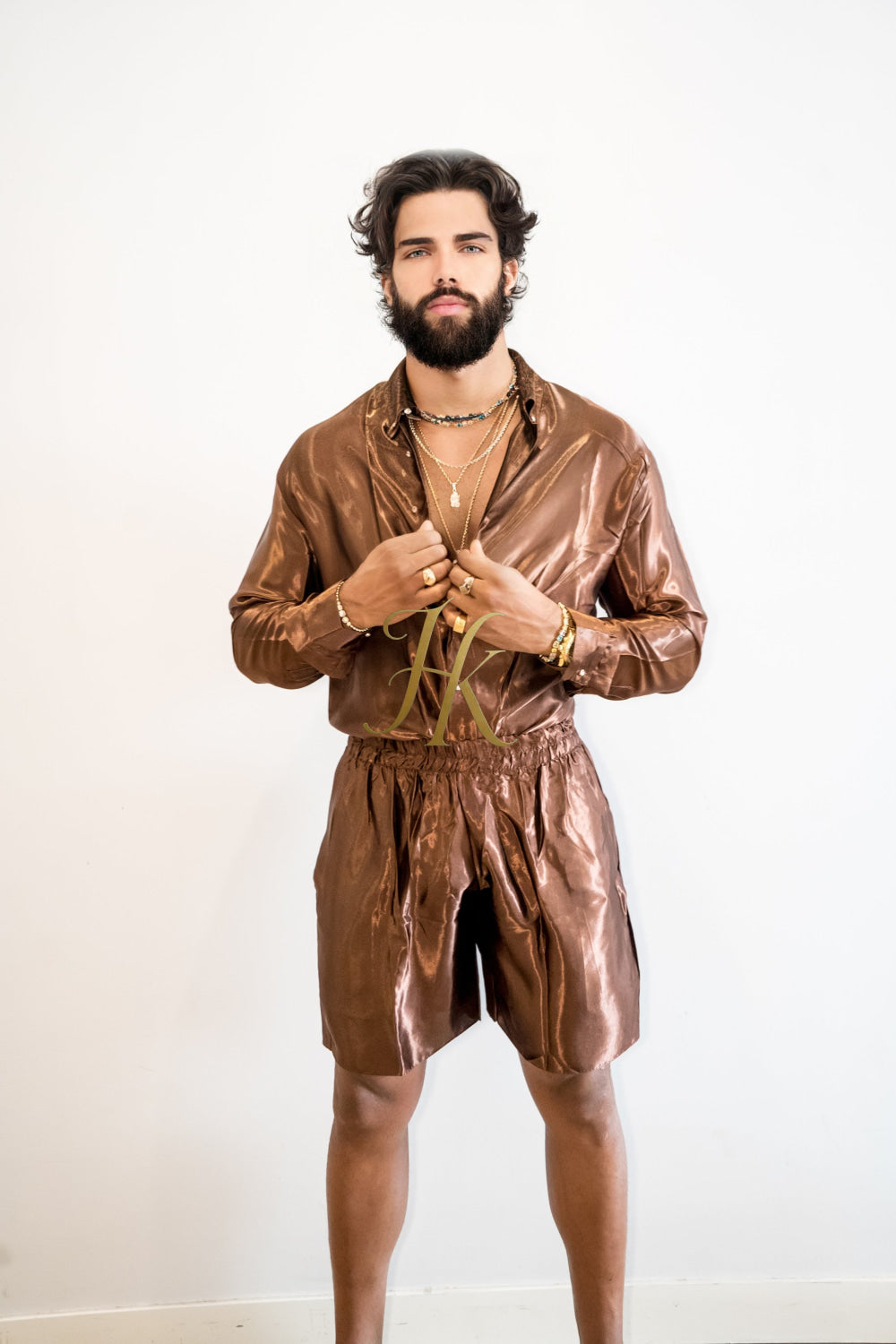 Handmade Luxury Silk shirt Set - Elevate Your Style with Vibrant Fashion - Stay Cool and Look Flawless All Summer Long - kayibstrore