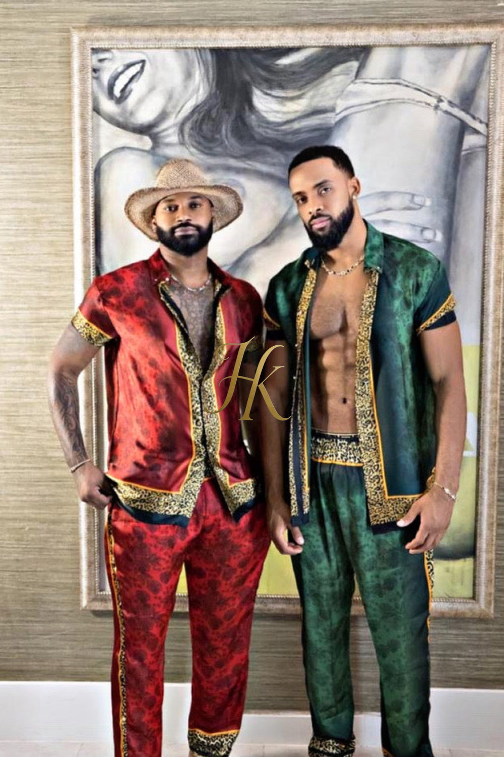 Men's luxury Silk Shirt and Pant Set - kayibstrore