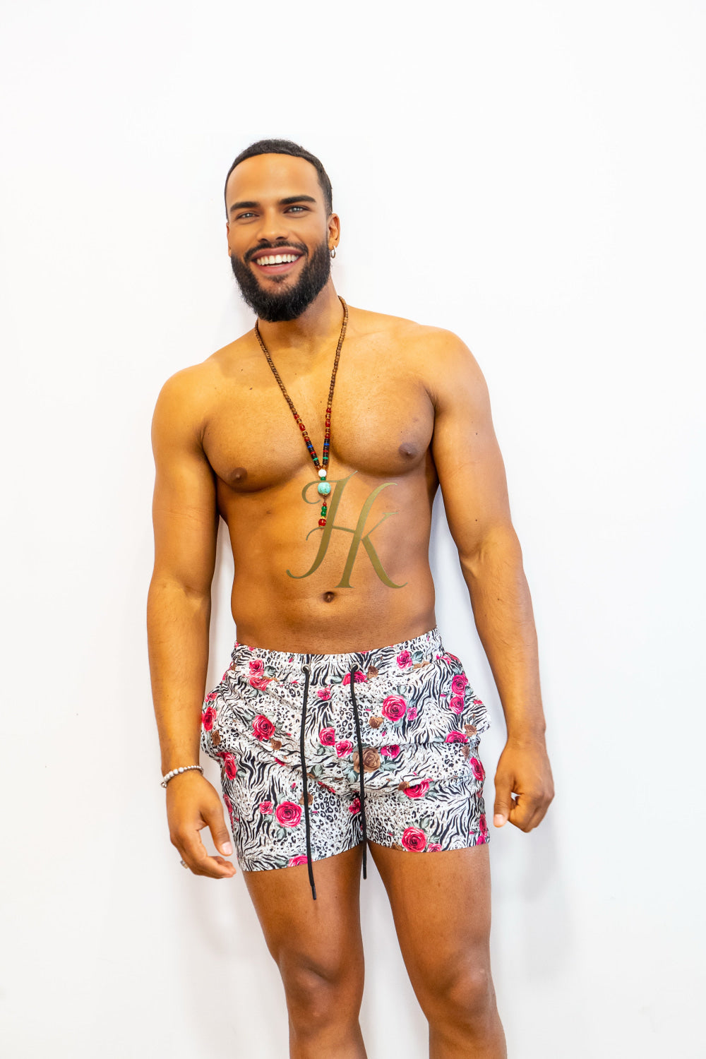 Tropical Vibes Men's Swim Trunks – Quick-Dry Beach Shorts - kayibstrore