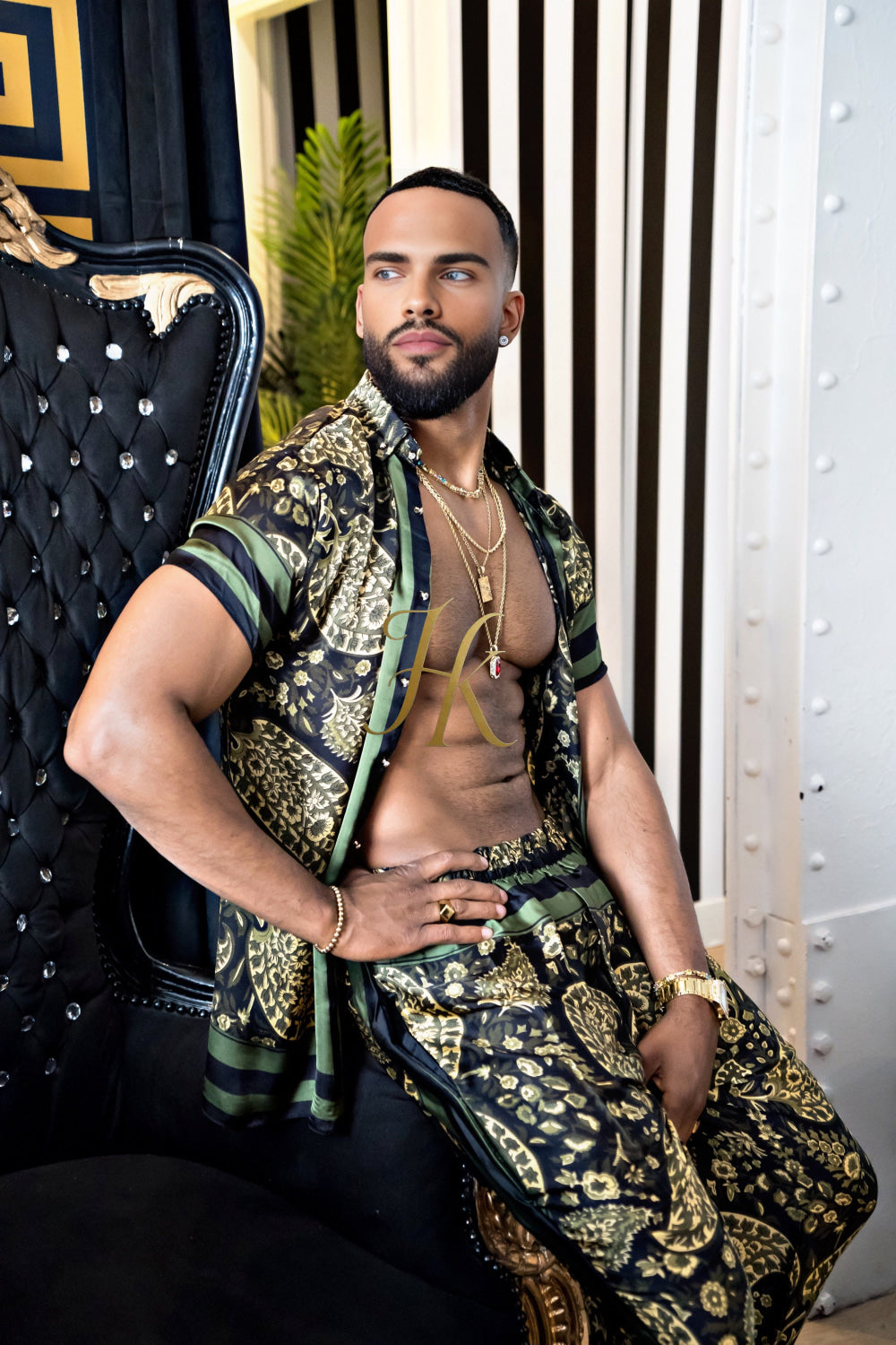 Men's Silk Shirt and Pant Set - kayibstrore