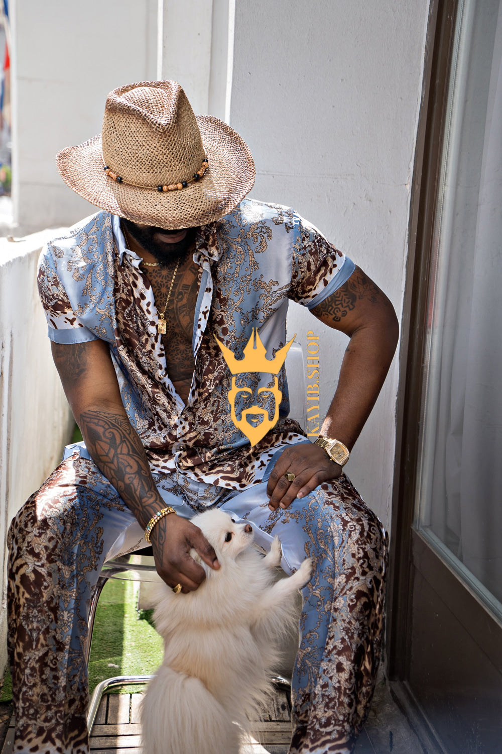 Elevate Your Summer Style: Men's Luxury Silk Set - kayibstrore