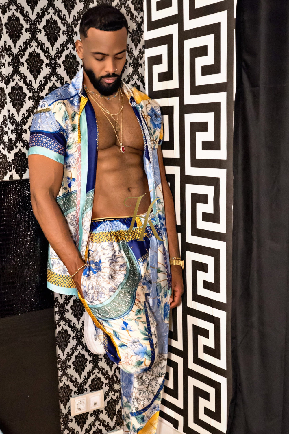Luxury Men's Silk Party Outfits set - kayibstrore