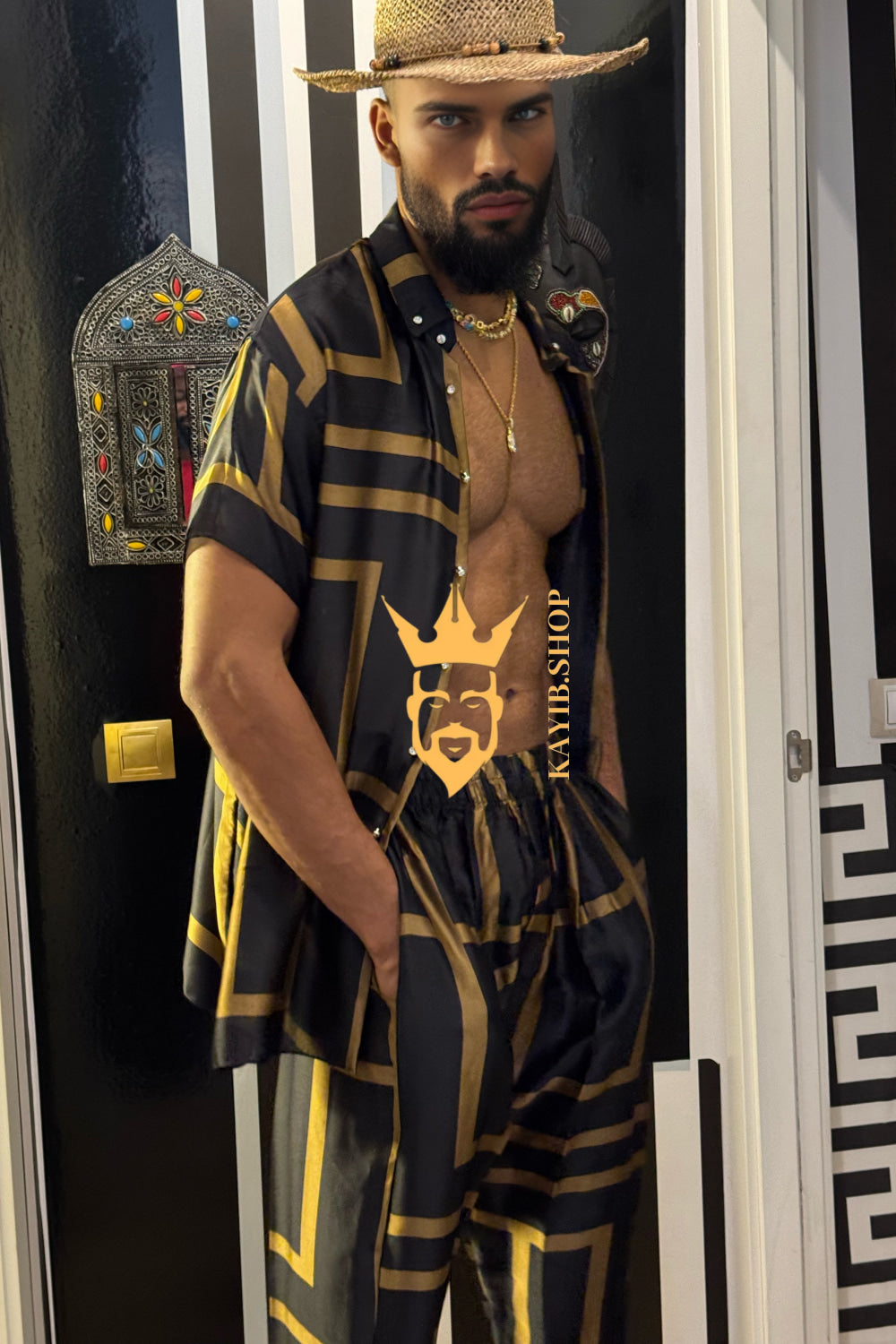 Men's Silk Summer Set outfits : Luxury menswear - kayibstrore